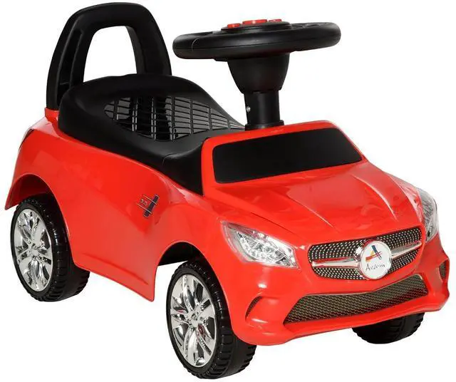 Main image of Kids Ride On Push Car Foot-to-Floor Walking Sliding Toy Car Red | for Toddler, Working Horn, Music, Headlights, Storage