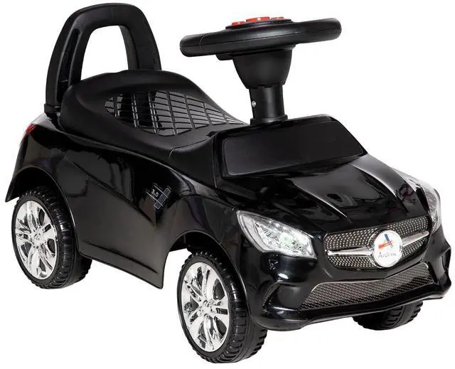Main image of Kids Ride On Push Car Foot-to-Floor Walking Sliding Toy Car Black | for Toddler, Working Horn, Music, Headlights, Storage