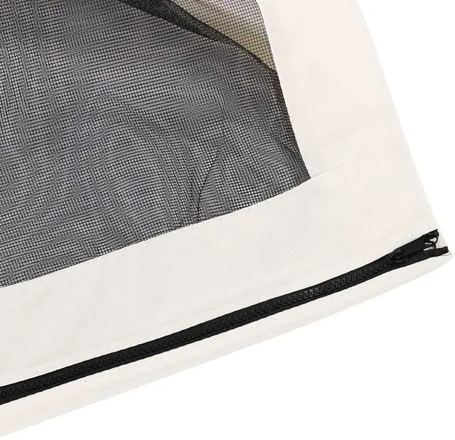 Alt view image 7 of 7 - 10' x 13' Universal Replacement Mesh Sidewall Netting, White | For Patio Gazebos/Canopy Tents, Zippers, Canopy Mosquito Net, Sidewall ONLY