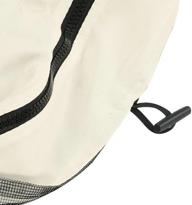 Alt view image 6 of 7 - 12' x 12' Universal Replacement Mesh Sidewall Netting, Cream | For Patio Gazebos/Canopy Tents, Zippers, Canopy Mosquito Net, Sidewall ONLY