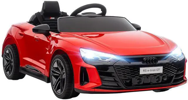 Main image of Licensed Audi RS e-tron GT 12V Ride On Car Truck for Kids Red | Electric Car Ride On Vehicle, w/Parent Remote Control, Music, Lights, for Toddlers