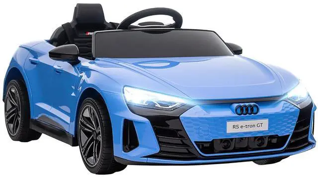 Main image of Licensed Audi RS e-tron GT 12V Ride On Car Truck for Kids Blue | Electric Car Ride On Vehicle, w/Parent Remote Control, Music, Lights, for Toddlers