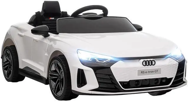 Main image of Licensed Audi RS e-tron GT 12V Ride On Car Truck for Kids White | Electric Car Ride On Vehicle, Parent Remote Control, Music, Lights, for Toddlers