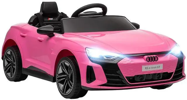 Main image of Licensed Audi RS e-tron GT 12V Ride On Car Truck for Kids Pink | Electric Car Ride On Vehicle, w/Parent Remote Control, Music, Lights, for Toddlers