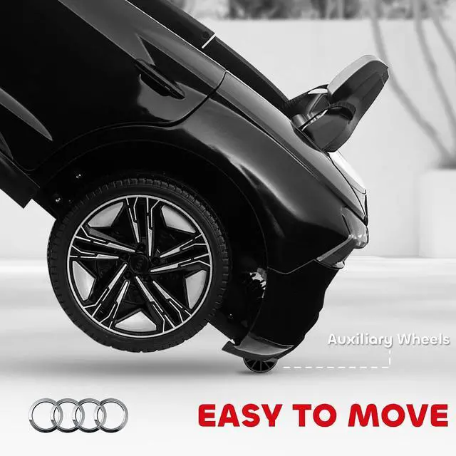 Alt view image 5 of 7 - Licensed Audi RS e-tron GT 12V Ride On Car Truck for Kids Black | Electric Car Ride On Vehicle, w/Parent Remote Control, Music, Lights, for Toddlers