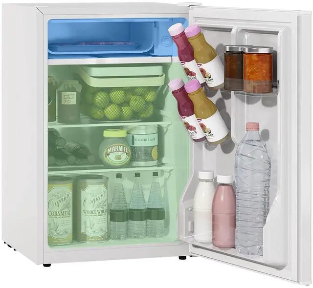 Main image of Mini Fridge with Freezer, 2.5 Cu.Ft, Adjustable Thermostat, White | Small Refrigerator, Energy Efficient, Low Noise, Mini Refrigerator for Bedroom, Dorm, Office