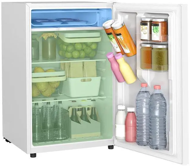 Main image of Mini Fridge with Freezer, 4.5 Cu.Ft, Adjustable Thermostat, White | Small Refrigerator, Energy Efficient, Low Noise, Mini Refrigerator for Bedroom, Dorm, Office