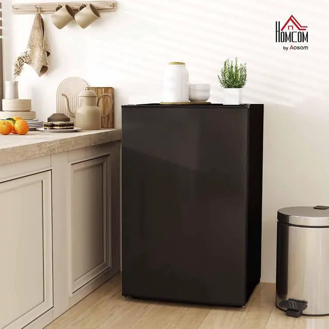 Alt view image 2 of 7 - Mini Fridge with Freezer, 4.5 Cu.Ft, Adjustable Thermostat, Black | Small Refrigerator, Energy Efficient, Low Noise, Mini Refrigerator for Bedroom, Dorm, Office