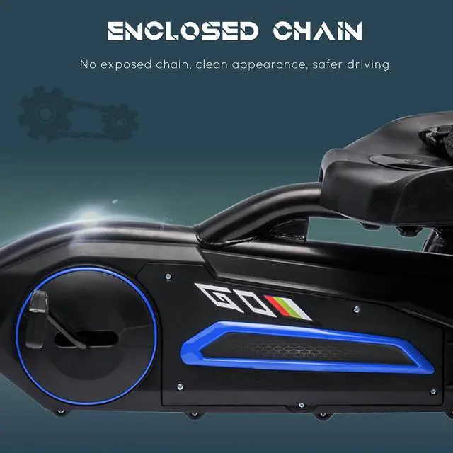 Alt view image 6 of 7 - Kids Pedal Go Kart with Swing Axle Adjustable Seat for Ages 3-8 Blue | Outdoor Ride on Toys, Handbrake, 4 Shock-Absorbing Wheels, Gift for Boys and Girls