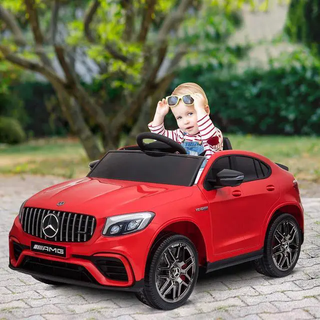 Alt view image 2 of 7 - 12V Toddler Ride On Car Mercedes Benz AMG GLC63S Coupe 2 Speed Red | Remote Control, Electric Car, MP3 Player, Light, Horn, Songs, Suspension