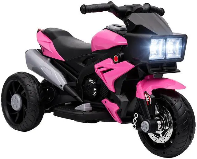 Main image of 6V Kids Electric Motorcycle Ride On Toy for Kids for 3760 M Pink | Battery Powered Motorcycle, Ride On Bike, 25W Motor, 3km/h Speed, Forward/Reverse, Music & Horn, Headlights