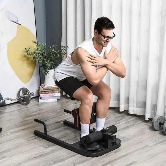 Alt view image 2 of 7 - 3-in-1 Padded Push Up Sit Deep Sissy Squat Machine | Home Gym Fitness Equipment