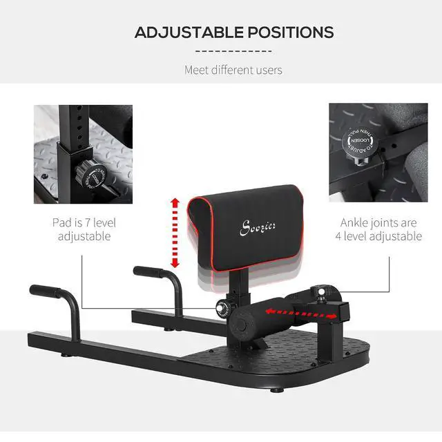 Alt view image 3 of 7 - 3-in-1 Padded Push Up Sit Deep Sissy Squat Machine | Home Gym Fitness Equipment