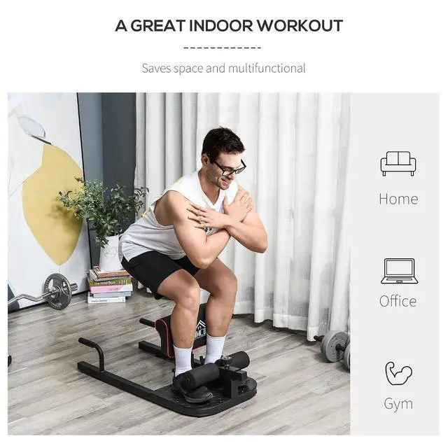Alt view image 5 of 7 - 3-in-1 Padded Push Up Sit Deep Sissy Squat Machine | Home Gym Fitness Equipment