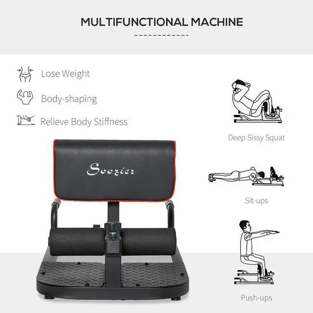 Alt view image 6 of 7 - 3-in-1 Padded Push Up Sit Deep Sissy Squat Machine | Home Gym Fitness Equipment