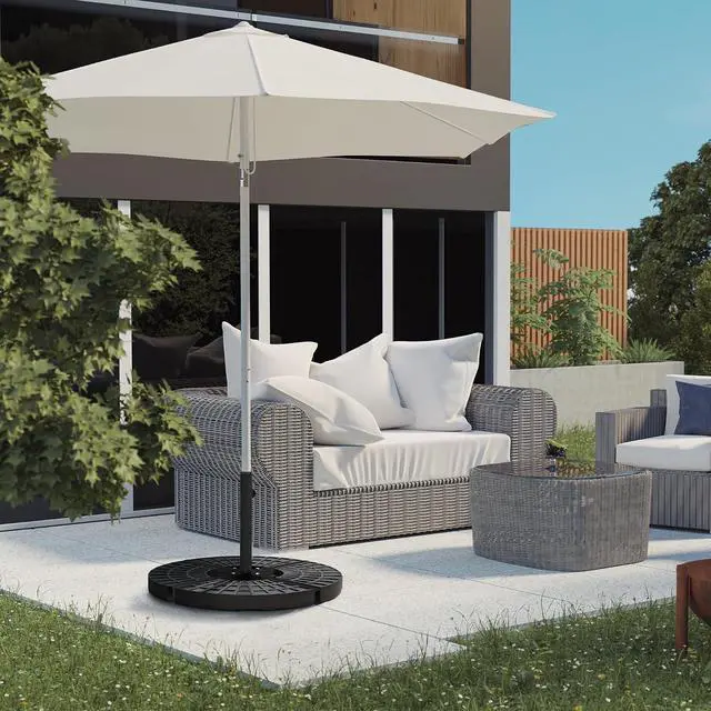 Alt view image 2 of 7 - Outdoor Universal Cross Brace Stand for Patio Umbrella, Black | Cross Umbrella Base, for Large Market or Small Offset Types