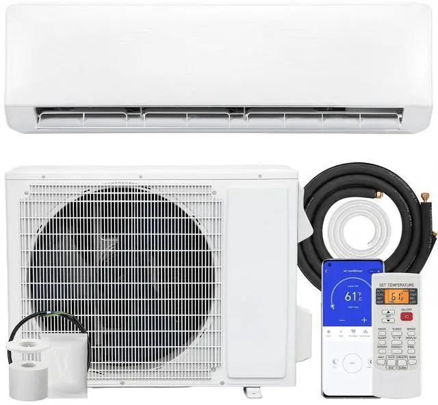 Main image of 24000 BTU Mini Split AC/Heating System, 22 SEER2 230V Heat Pump WiFi | Inverter, Works with Alexa, Energy Efficient, Ductless Air Conditioner, Cools 1500 Sq. Ft., Complete Installation Kit