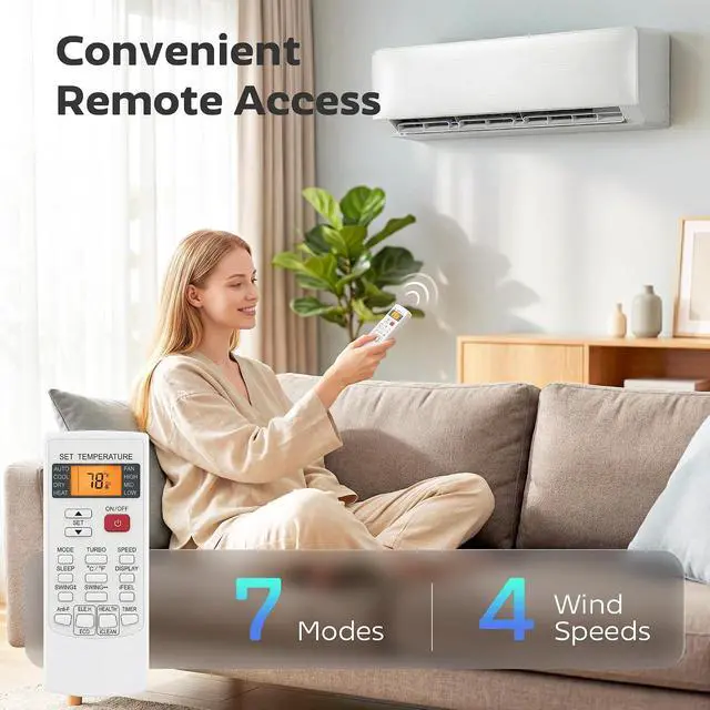 Alt view image 5 of 7 - 24000 BTU Mini Split AC/Heating System, 22 SEER2 230V Heat Pump WiFi | Inverter, Works with Alexa, Energy Efficient, Ductless Air Conditioner, Cools 1500 Sq. Ft., Complete Installation Kit