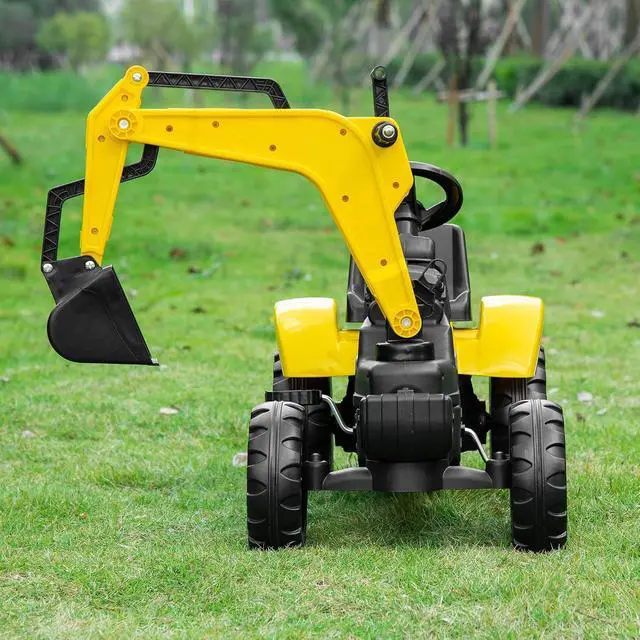 Alt view image 6 of 7 - Kids Ride On Excavator Pedal Digger for Kids & Toddlers 3+ Yellow | Construction Truck, Horn