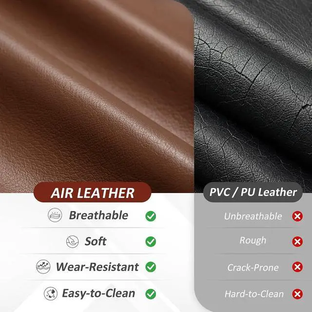 Alt view image 7 of 7 - Swivel Recliner Chair, Air Leather Reclining Armchair, Brown | with Retractable Footrest, Wood Base, Adjustable High Back, for Small Spaces, Living Room, RV, Bedroom