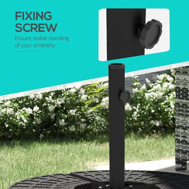 Alt view image 7 of 7 - Outdoor Universal Cross Brace Stand for Patio Umbrella, Black | Cross Umbrella Base, for Large Market or Small Offset Types