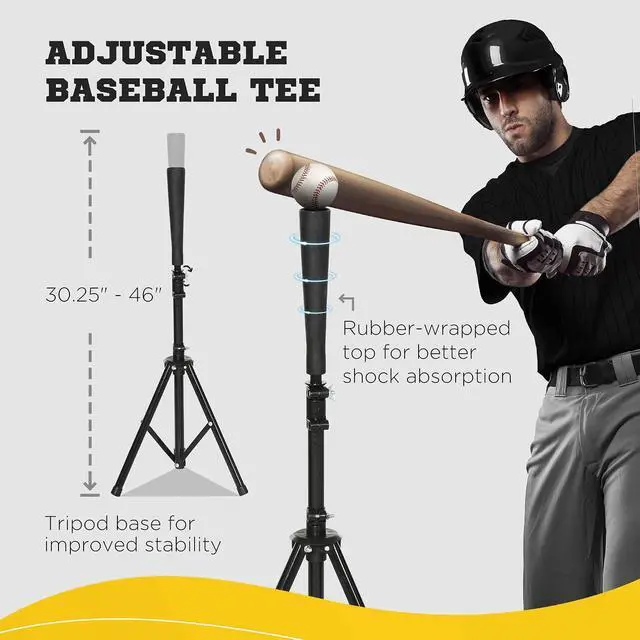 Alt view image 4 of 7 - 17' x 5.5' Baseball Net with Strike Zone for Pitching and Hitting | Tee, Caddy, Carry Bag, Portable, Extra Large, Softball and Baseball Training Equipment, Baseball Backstop