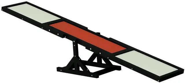Main image of PawHut Wooden Dog Agility Seesaw for Exercise 71" L x 12" W x 12" H Black | Balance Training, Platform Equipment Run Game Toy, Weather Resistant Pet Supplies, Outdoor Backyard