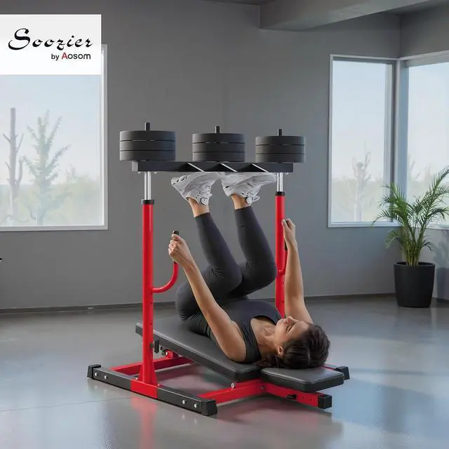 Alt view image 2 of 7 - Vertical Leg Press Machine, 660LBS Capacity, Leg Strength Training Machine with Adjustable Leg, Back, and Head Positions for Home Gym, 1" Standard Plate Compatible