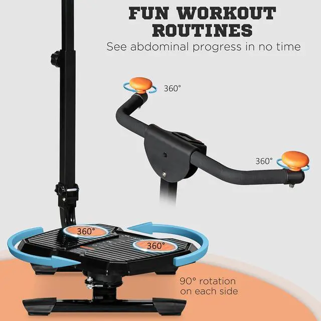 Alt view image 4 of 7 - Foldable Ab Twister Board Screen Twist Shape Abs Trainer | Showing Time, Calories, Waist Trimming, Women Men, Core Fitness Training, Ab Butt Workout
