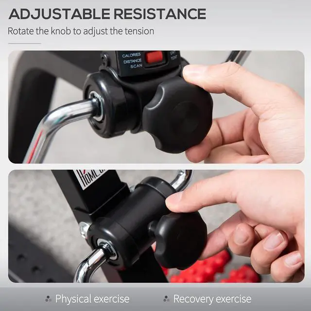 Alt view image 4 of 7 - Pedal Exerciser for Seniors, Height-Adjustable with LCD Display | Hand Arm Knee and Leg Exercise Machine, Foot Massage Roller