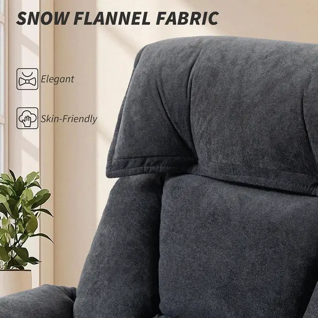 Alt view image 6 of 7 - Executive Office Chair Comfy with Foot Rest Reclining Dark Gray | Swivel Computer Desk Chair, High Folding Back, Thick Cushion, Padded Armrest, Adjustable Height, Rolling Wheels