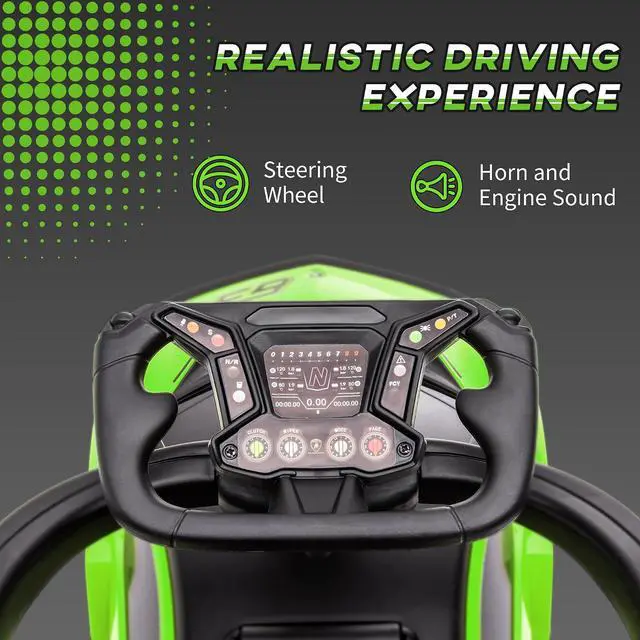 Alt view image 6 of 7 - 2-in-1 Ride On Push Car for Toddlers 1-3 Licensed Lamborghini Green | Stroller Sliding Car, Push-Along, Under Seat Storage, Horn, Engine Sound, Steering Wheel, Manual