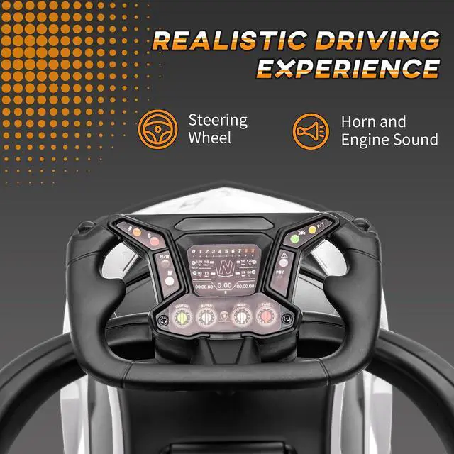 Alt view image 6 of 7 - 2-in-1 Ride On Push Car for Toddlers 1-3 Licensed Lamborghini White | Stroller Sliding Car, Push-Along, Under Seat Storage, Horn, Engine Sound, Steering Wheel, Manual