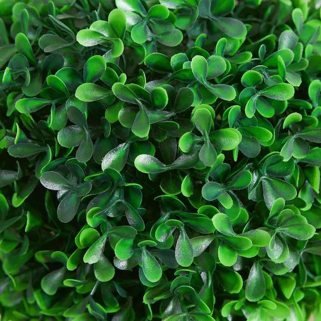 Alt view image 6 of 7 - 23.6" Artificial Ball Boxwood Topiary Trees with Pot Indoor Outdoor | Set of 2, Faux Boxwood Plants, Home Office Decor, Living Room Decor