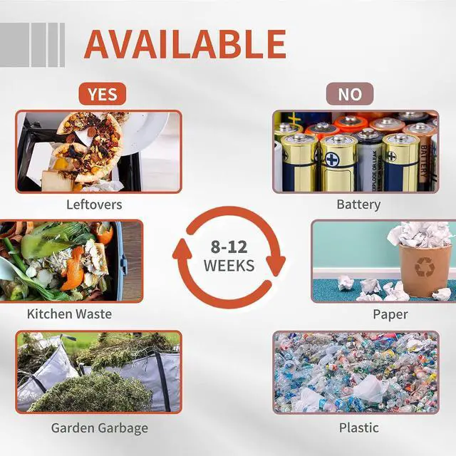 Alt view image 5 of 7 - Tumbling Compost Bin 360° Dual Chamber 43 Gallon, Orange | Outdoor, Rotating Composter