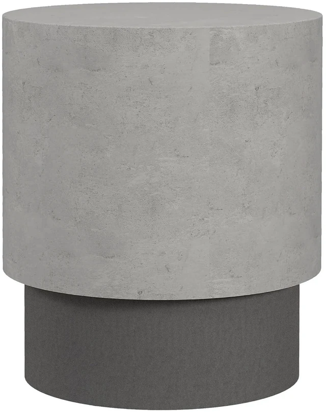Main image of Concrete Finish End Table Round Outdoor Side Table Gray | 4 Adjustable Feet, Lightweight, Indoor, Outdoor