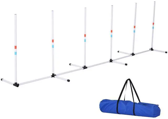 Main image of PawHut Adjustable Dog Agility Training Obstacle Set with Weaves Poles and Storage Bag | Storage Bag