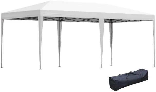 Main image of 10' x 20' Pop Up Canopy Tent, Outdoor Instant Gazebo, White | Upgraded Heavy Duty Tents for Parties, Sun Shade Shelter, Carry Bag, for Catering, Events, Wedding, Backyard BBQ