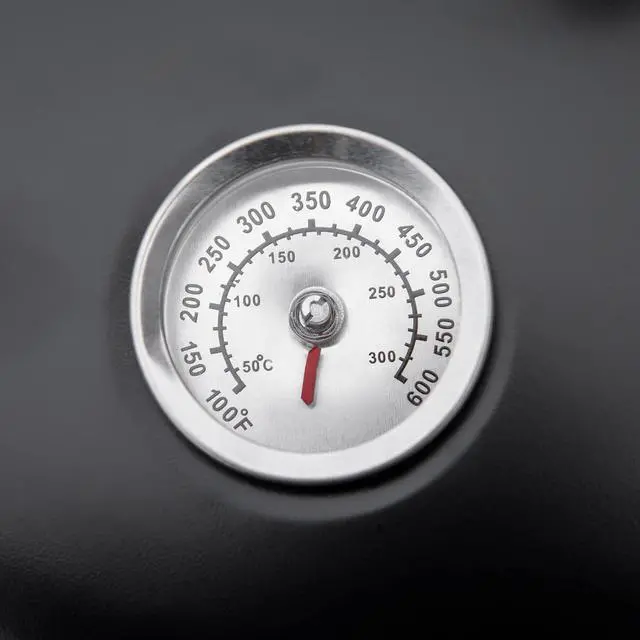 Alt view image 6 of 7 - Vertical Charcoal BBQ Smoker 3-in-1 16" Round, Black | Charcoal Barbecue Grill, 2 Cooking Area, Thermometer, Outdoor Camping Picnic Backyard Cooking