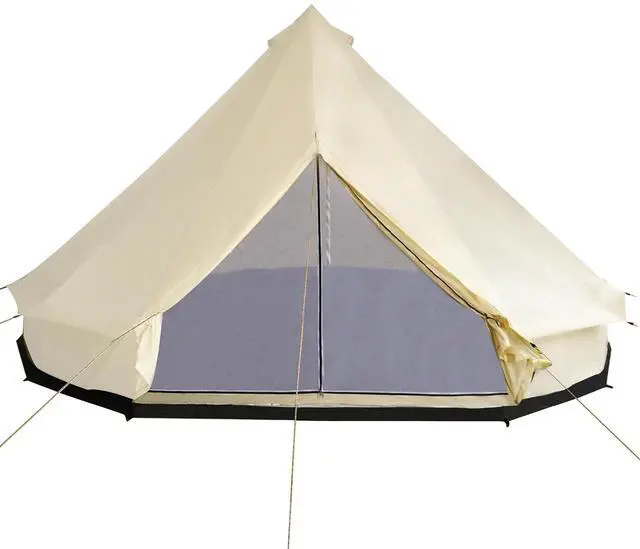 Main image of 10-Person Yurt Tent with Spacious Interior 16' x 16' x 10' | Glamping Bell Tent, Breathable Waterproof Design, for Family Outdoor Camping