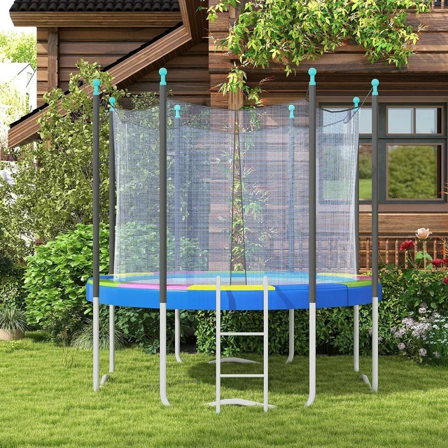 Alt view image 2 of 7 - 12FT / 14FT Trampoline Spring Cover No Holes for Pole | for 5.5" Springs, 8 Rows of Stitching, Spring Pull Tool, Frame not Included