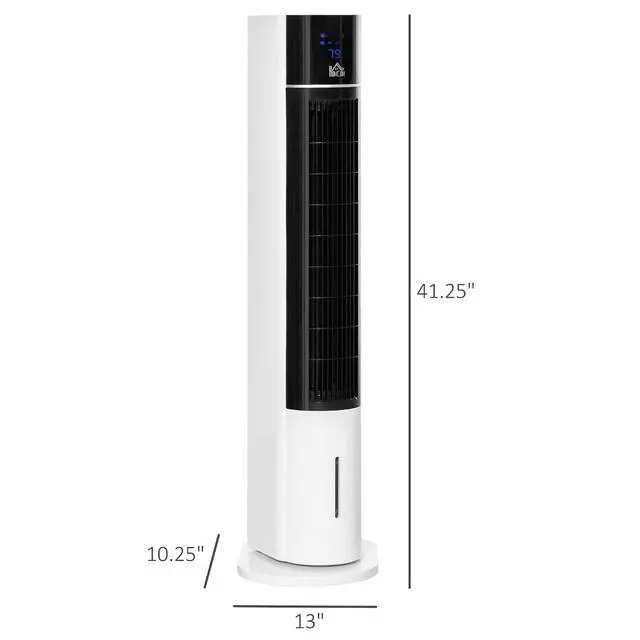 Alt view image 7 of 7 - 42" 3-In-1 Evaporative Air Cooler 52° Oscillating Portable White | Swamp Cooler, Water Tank, Humidifier, Ice Cooling Fan, for Home Office, 3 Modes, 3 Speeds, 12H Timer, Remote
