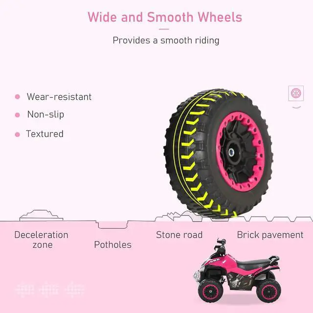 Alt view image 4 of 7 - NO Power Kids Ride On Push Car ATV for Toddlers 1.5-3 Years Old Pink | Foot-to-floor Sliding Car, Walking Toy, Music, Lights, Ride Racer