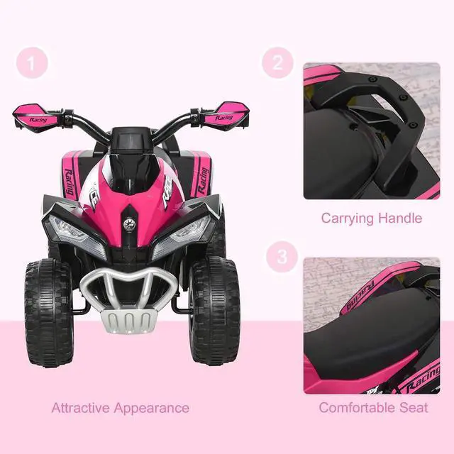 Alt view image 6 of 7 - NO Power Kids Ride On Push Car ATV for Toddlers 1.5-3 Years Old Pink | Foot-to-floor Sliding Car, Walking Toy, Music, Lights, Ride Racer