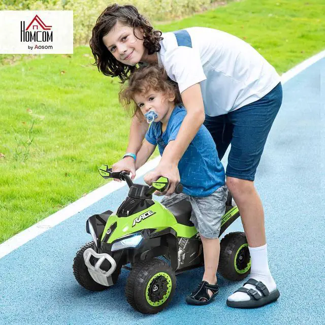 Alt view image 2 of 7 - NO Power Kids Ride On Push Car ATV for Toddlers 1.5-3 Years Old Green | Foot-to-floor Sliding Car, Walking Toy, Music, Lights, Ride Racer