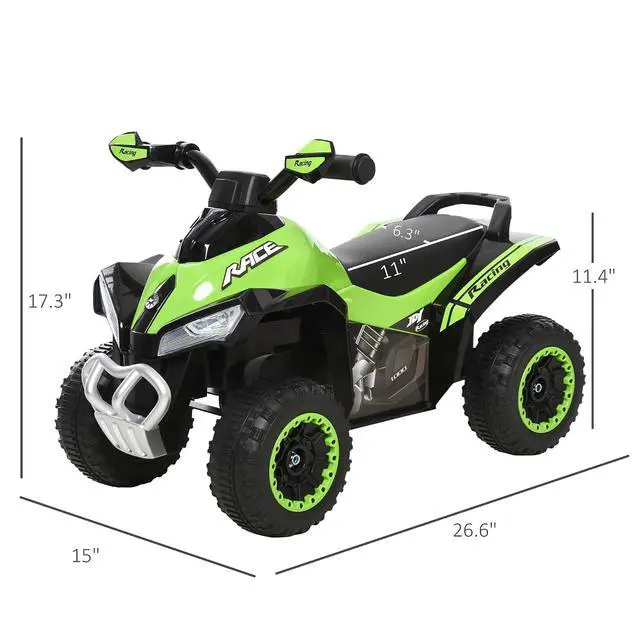 Alt view image 7 of 7 - NO Power Kids Ride On Push Car ATV for Toddlers 1.5-3 Years Old Green | Foot-to-floor Sliding Car, Walking Toy, Music, Lights, Ride Racer