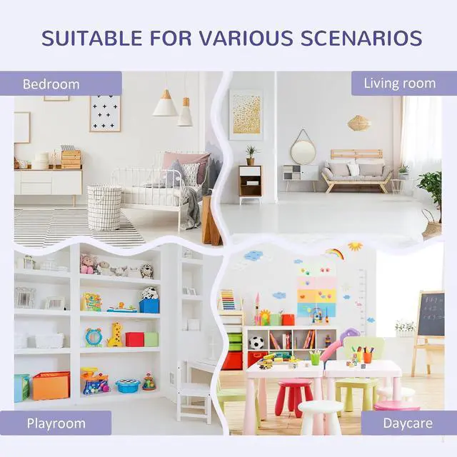 Alt view image 6 of 7 - 6-Cubby Kids Bookcase with Reading Nook and Cushion Grey | Multi-Purpose Storage Organizer, for Bedroom, Living Room