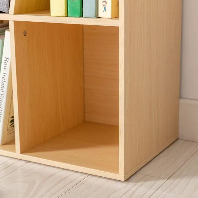 Alt view image 7 of 7 - 6-Cubby Kids Bookcase with Reading Nook and Cushion Natural | Multi-Purpose Storage Organizer, for Bedroom, Living Room