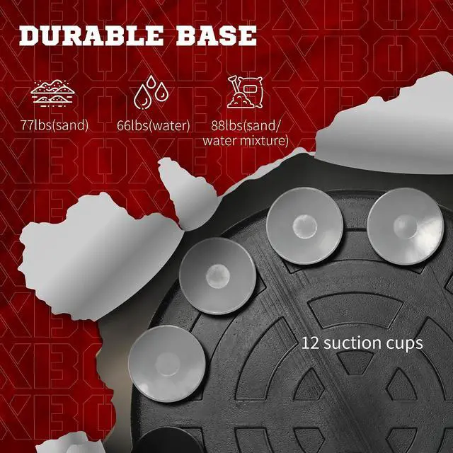 Alt view image 5 of 7 - Free Standing Boxing Bag with Stand, Punching Speed Bag Reaction Bar Challenge with Suction Cups, 64-81in Adjustable Height for Teenagers and Adults