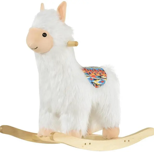 Main image of Qaba Kids Ride-On Rocking Horse Toy Llama Style for Children 3+ Years | Rocker, Soft Plush Fabric